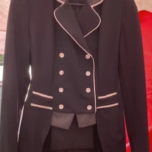 Mini-frac Lamantia Couture femme SoftShell noir-argent fausses poches