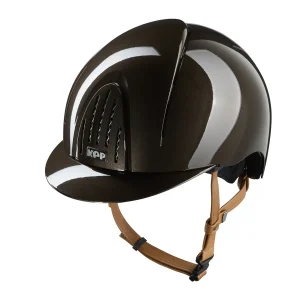Casque d’équitation KEP Smart Nova Metal Polish – Jugulaire Beige