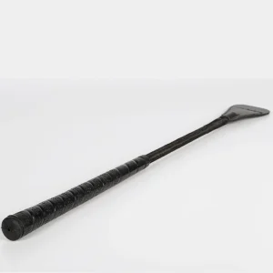 Cravache d'obstacle avec claquette large cuir