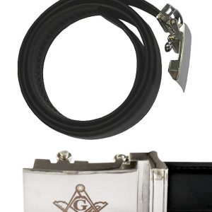 Ceinture maçonnique « équerre, compas et lettre G »