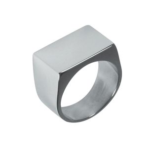 Chevalière en acier inoxydable à personnaliser