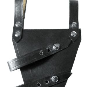 Porte-épée médiéval oblique en cuir noir