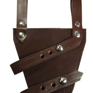 Porte-épée médiéval oblique en cuir marron