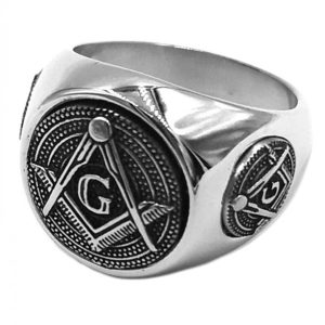 Bague Maçonnique Équerre et Compas