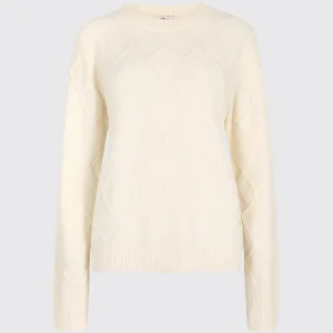 banteer-womens-cable-knit-crew-neck-oyster-447566-1.jpgv1741625159 Pull à col rond en tricot torsadé Banteer - Oyster