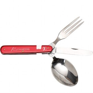 Couverts Camping rouge