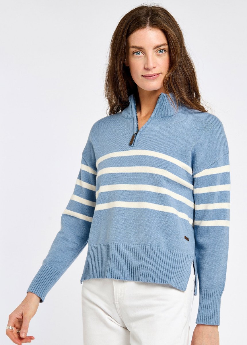 Pull à col zippé Fonthill - Dusty Blue – Image 3