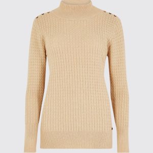 Pull Monkstown à point de maille torsadé - Oyster