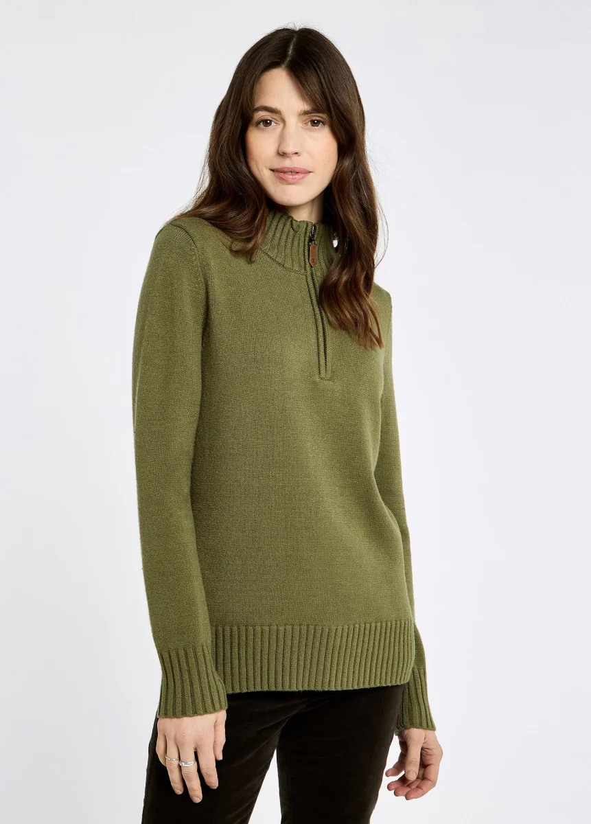 Pull à col zippé Markham - Dusky Green – Image 3